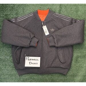 Adidas Originals Reversible Superstar Bomber Jacket Gray Orange Men's L KR7618